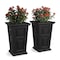 Mayne Wyndham 24in Tall Planter - Black 2-Pack 7829-B - alternate 1